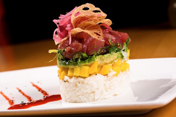 Ponzo Spiced Ahi Stack